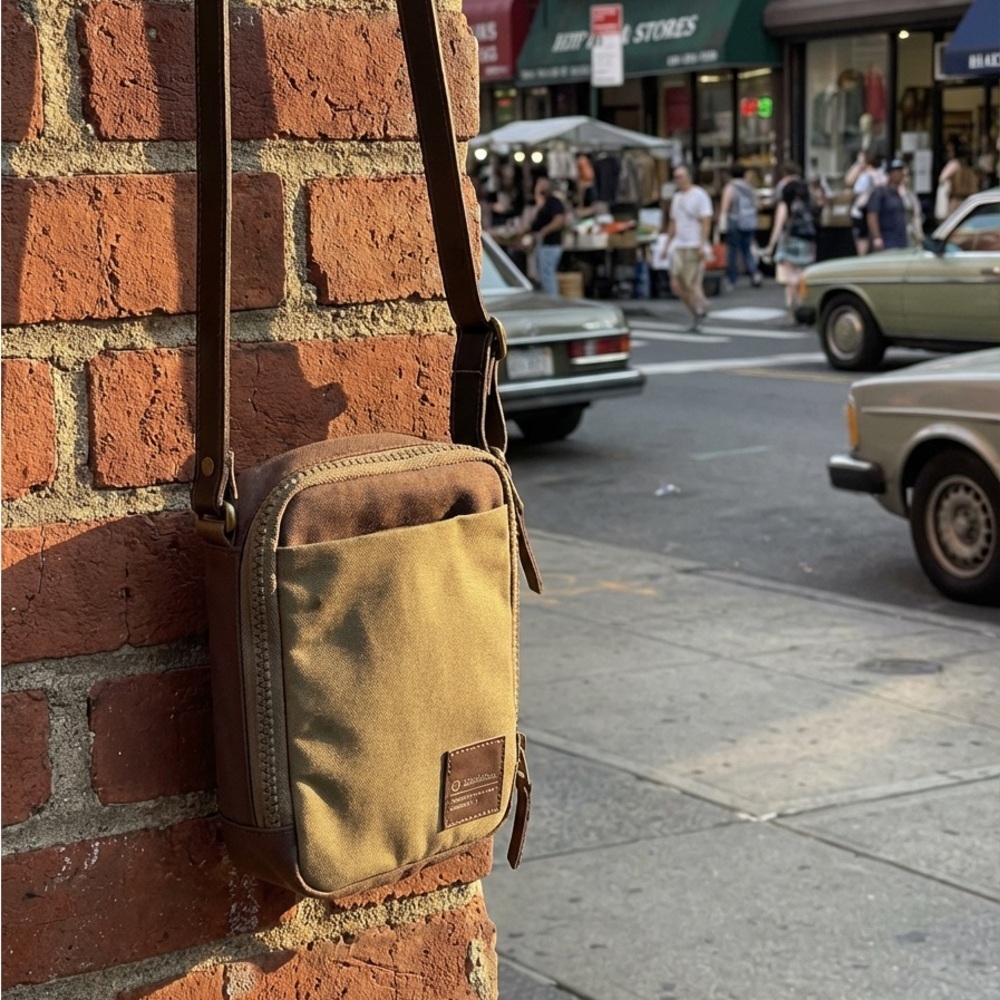 Lululemon Athletica Olive And Brown Crossbody Bag